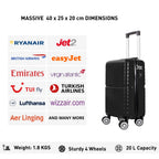 Cabin Bag with Spinner Wheels, Ryanair Underseat 40x20x25cm Hard Shell - product gallery image 4