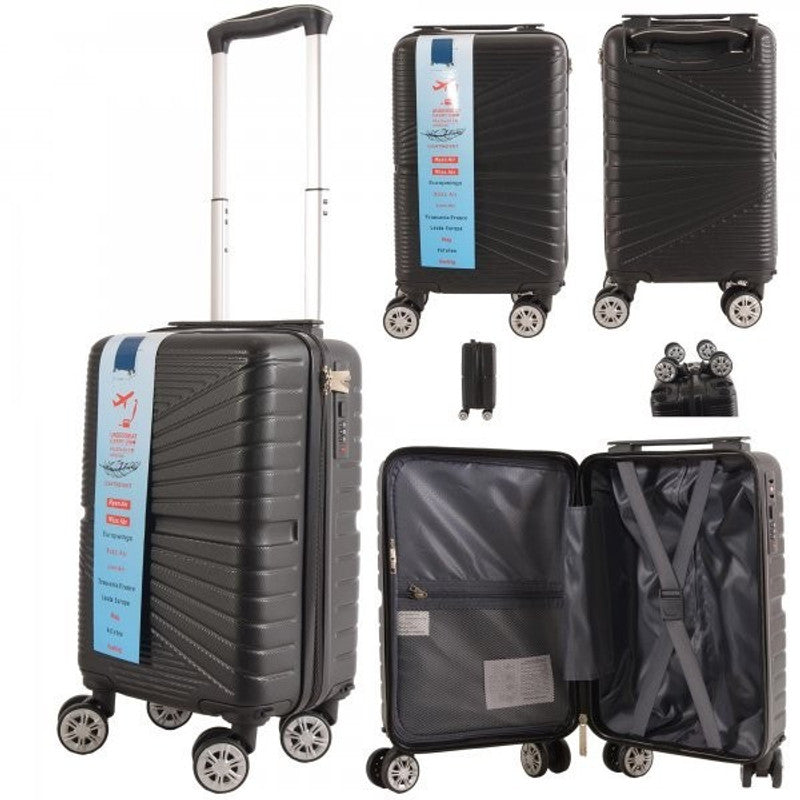 Cabin Bag with Spinner Wheels, Ryanair Underseat 40x20x25cm Hard Shell
