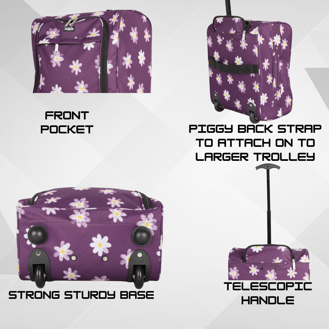 Cabin Bag with Wheels, easyJet 45x36x20cm Lightweight Trolley Wheels - product gallery image 2
