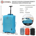 Cabin Bag with Wheels, Trolley 55x35x20cm Lightweight Airline - product gallery image 9