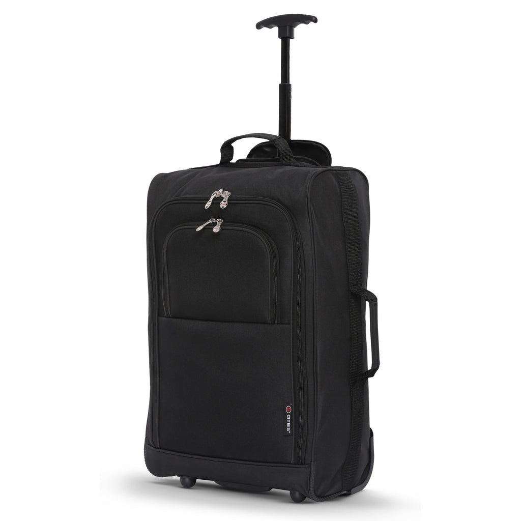 Cabin Bag with Wheels, Trolley 55x35x20cm Lightweight Airline