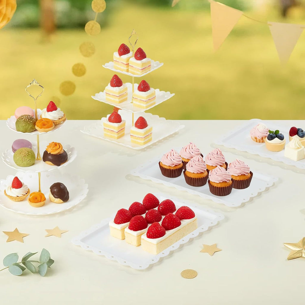 Cake Stand with Easy Assembly, Cupcake Tier Appetiser Tray Wedding Baby - product gallery image 11
