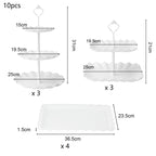 Cake Stand with Easy Assembly, Cupcake Tier Appetiser Tray Wedding Baby - product gallery image 9