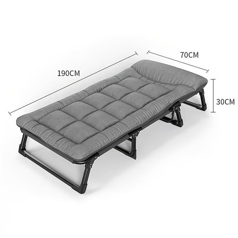 Camping Bed with Foldable, 150kg, Folding Mattress Side Pocket Portable Adult - 190*70*30cm, gray. option