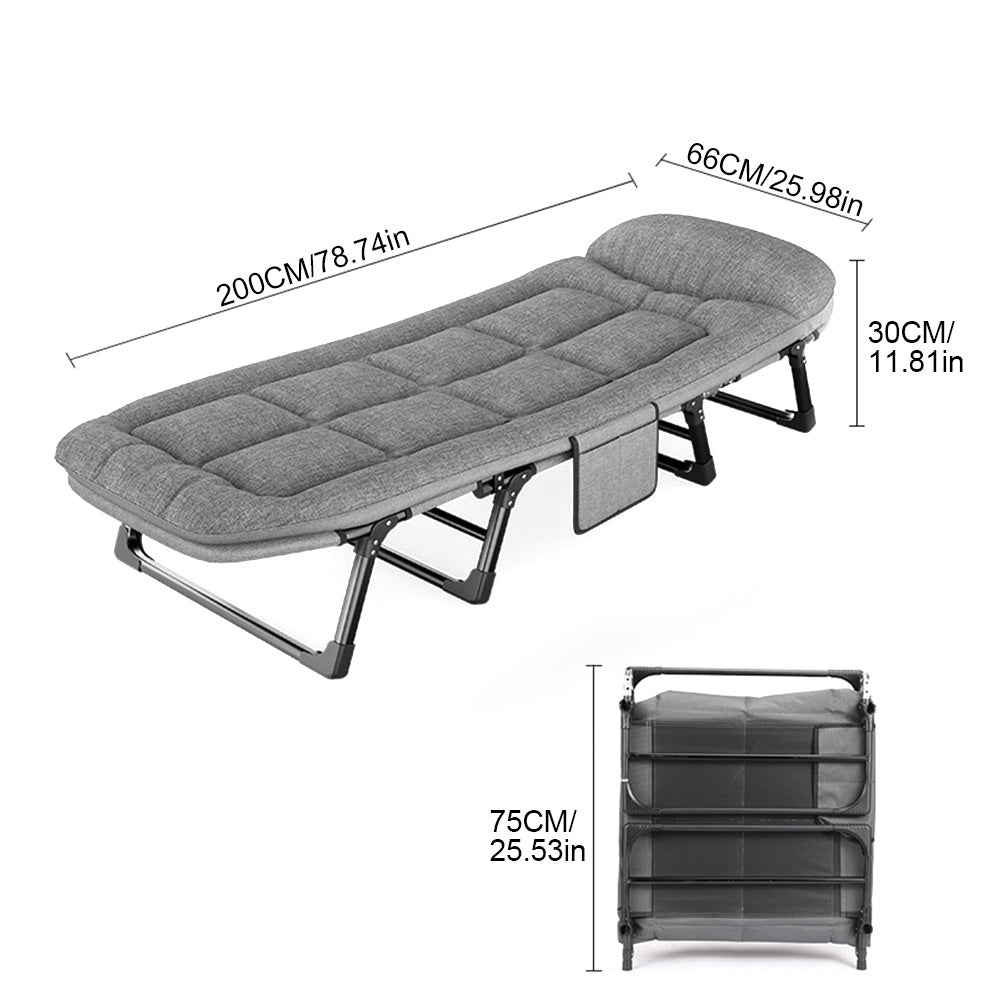 Camping Bed with Foldable, Padded Folding Multi-Position Recliner - product gallery image 19