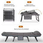 Camping Bed with Foldable, Padded Folding Multi-Position Recliner - product gallery image 4
