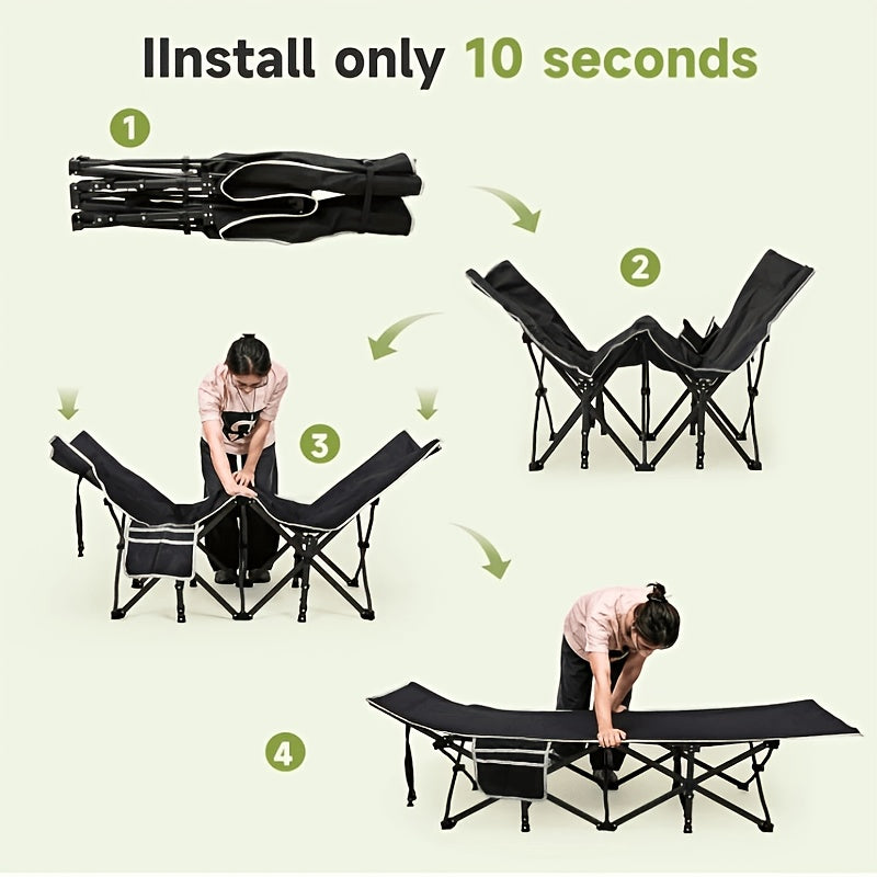 Camping Bed with Space-Saving, Foldable, Folding Heavy Duty Portable Adult Lightweight - product gallery image 3