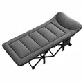 Camping Beds & Cot with Foldable, Cotton, Extra Wide Folding Bed X-Frame Iron - Gray option