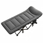 Camping Beds & Cot with Foldable, Cotton, Extra Wide Folding Bed X-Frame Iron - Gray option