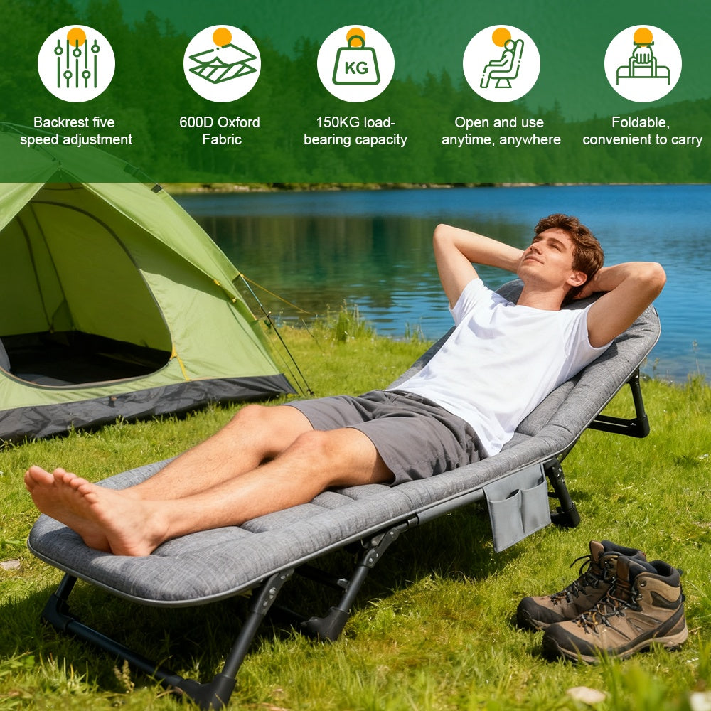 Camping Beds & Cot with Foldable, Non-Slip, 150KG, Plastic - product gallery image 3