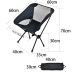 Camping Chair with Foldable, 1.5KG, 150KG, Ultralight Mesh Moon 1.5KG Folding Seat - product gallery image 2