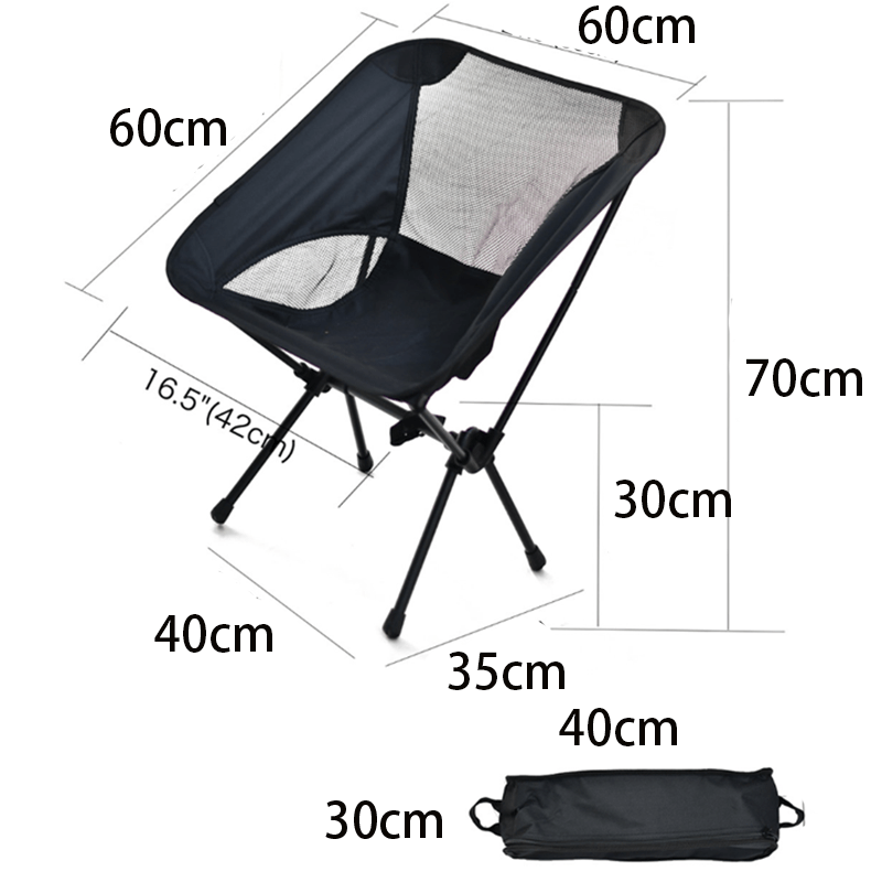 Camping Chair with Foldable, 1.5KG, 150KG, Ultralight Mesh Moon 1.5KG Folding Seat - product gallery image 2