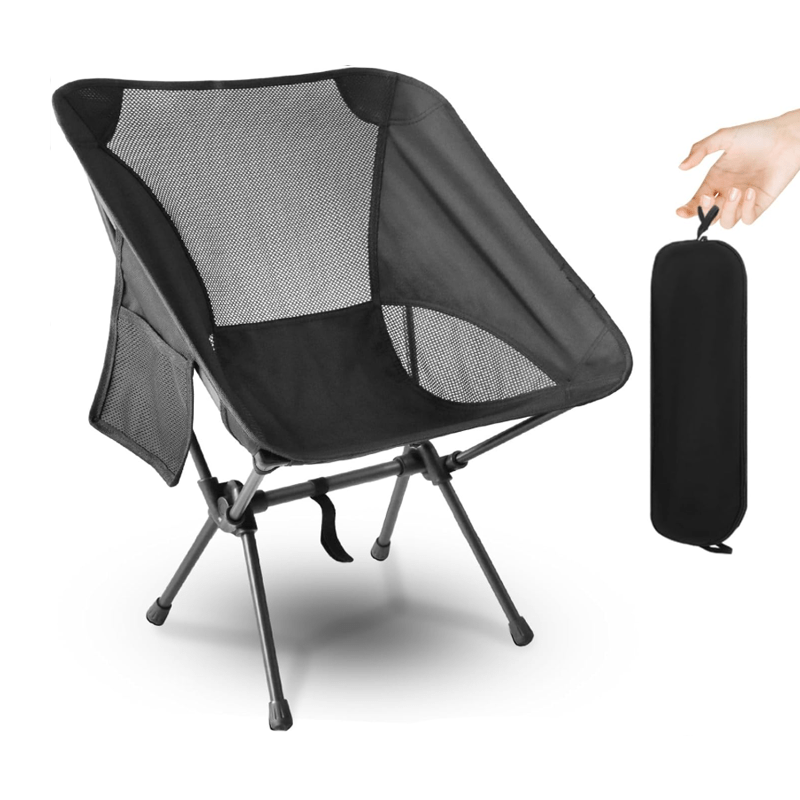 Camping Chair with Foldable, 1.5KG, 150KG, Ultralight Mesh Moon 1.5KG Folding Seat