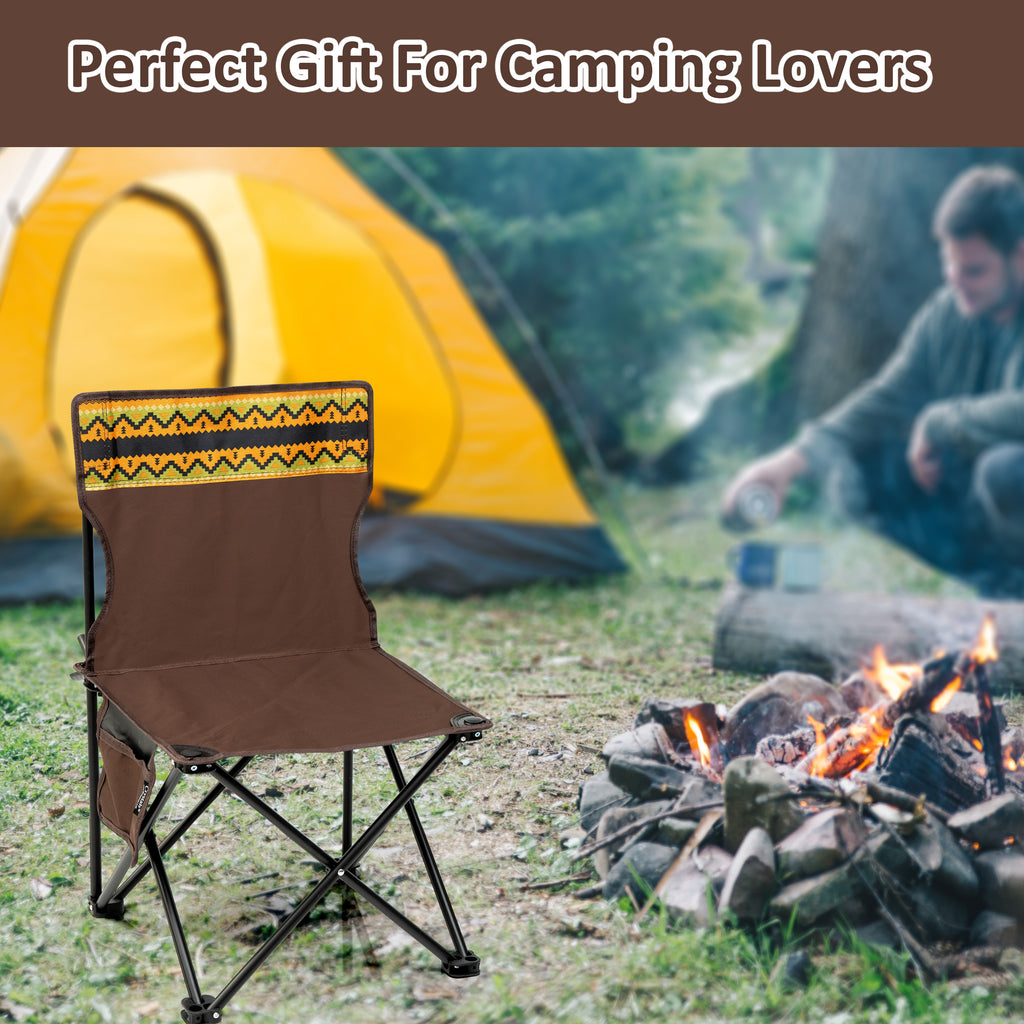 Camping Chair with Foldable, Folding Chair, Heavy Duty Folding Steel Frame Side - product gallery image 11