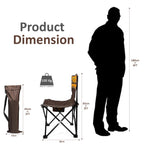 Camping Chair with Foldable, Folding Chair, Heavy Duty Folding Steel Frame Side - product gallery image 3