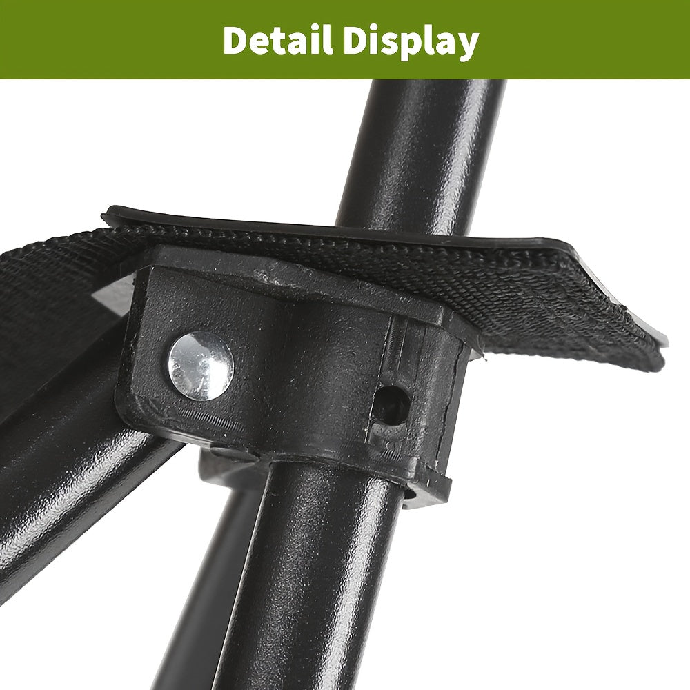 Camping Chair with Foldable, Non-Slip, Metal, Black - product gallery image 5