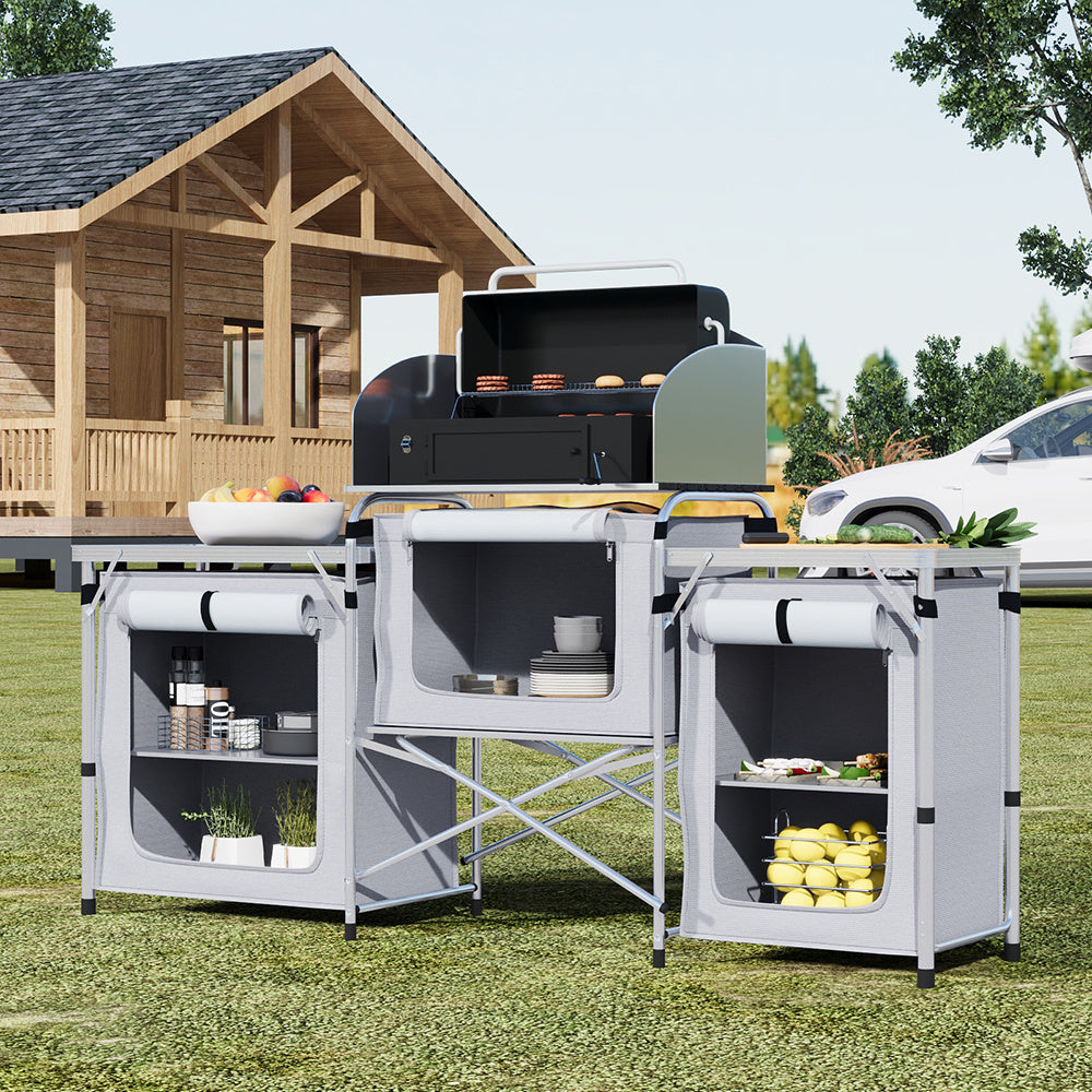 Camping Kitchen & Outdoor Storage with Foldable, 165* 52 *104 cm - product gallery image 11