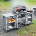 Camping Kitchen & Outdoor Storage with Foldable, 165* 52 *104 cm