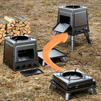 Camping Stove with Foldable, Wood, Portable Wood Burning Camp Folding Backpacking - product gallery image 4