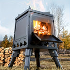 Camping Stove with Foldable, Wood, Portable Wood Burning Camp Folding Backpacking