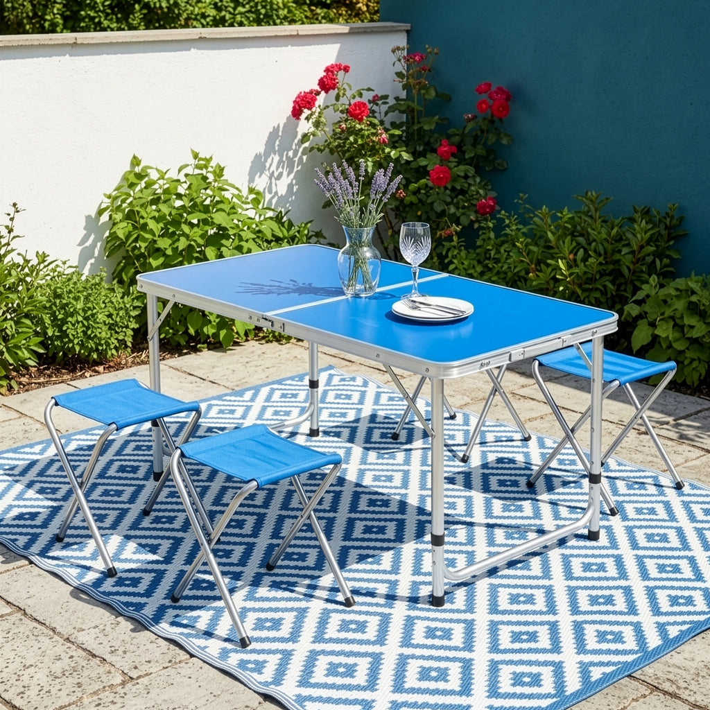 Camping Table Set with Foldable, Five-Piece Folding Four Stools - product gallery image 11
