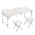 Camping Table Set with Foldable, Five-Piece Folding Four Stools