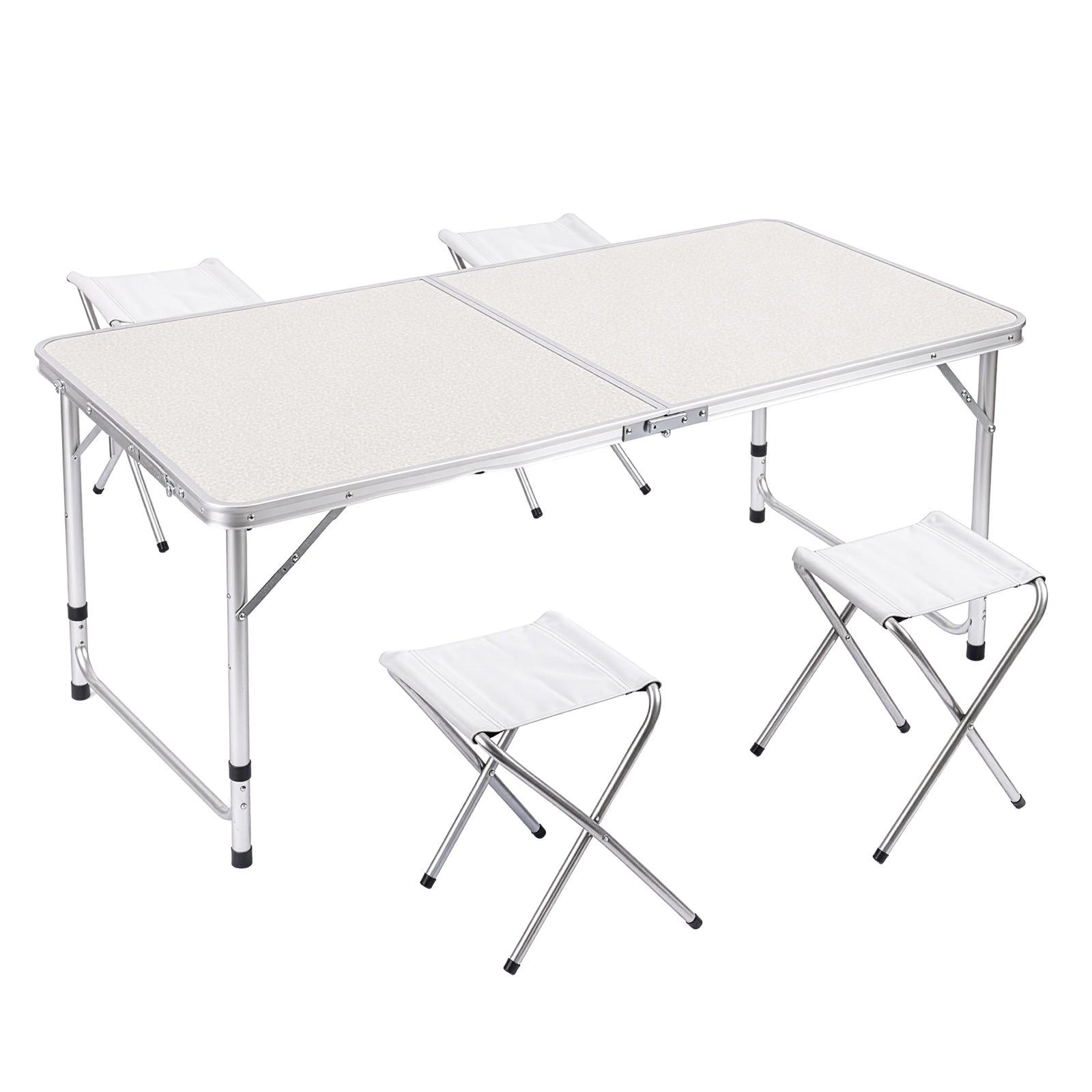 Camping Table Set with Foldable, Five-Piece Folding Four Stools