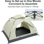 Camping Tent with 200cm, Compact Pop-Up Green Shelter - product gallery image 20