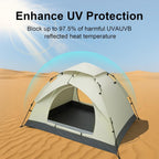 Camping Tent with 200cm, Compact Pop-Up Green Shelter - product gallery image 22