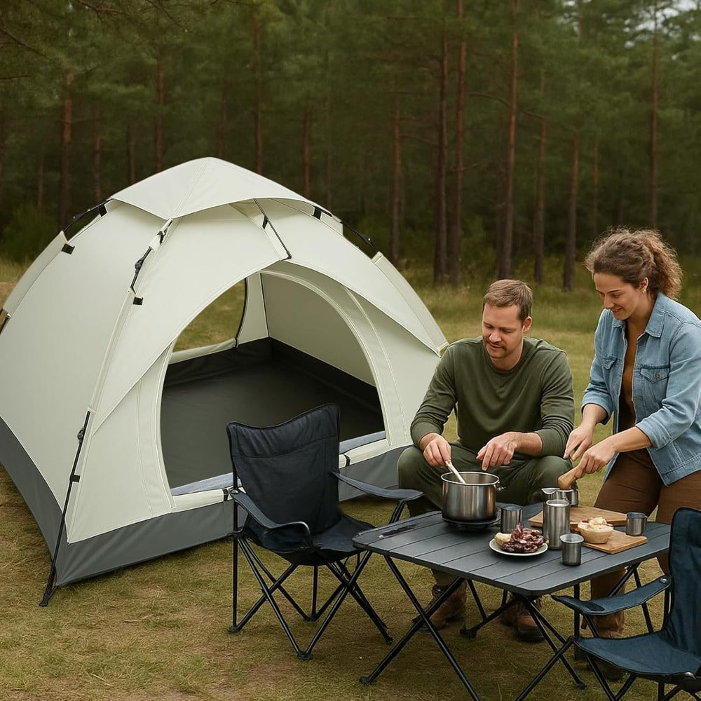 Camping Tent with 200cm, Compact Pop-Up Green Shelter - product gallery image 23