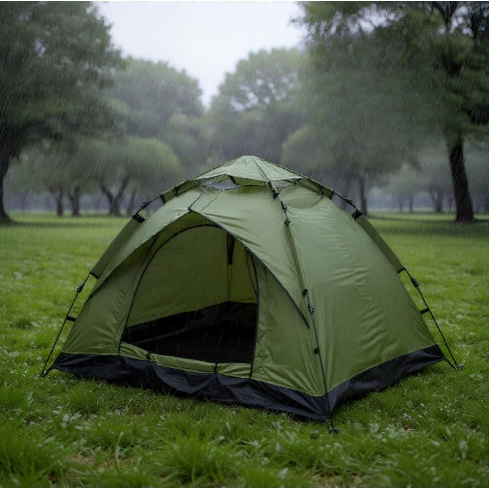 Camping Tent with 200cm, Compact Pop-Up Green Shelter - product gallery image 7