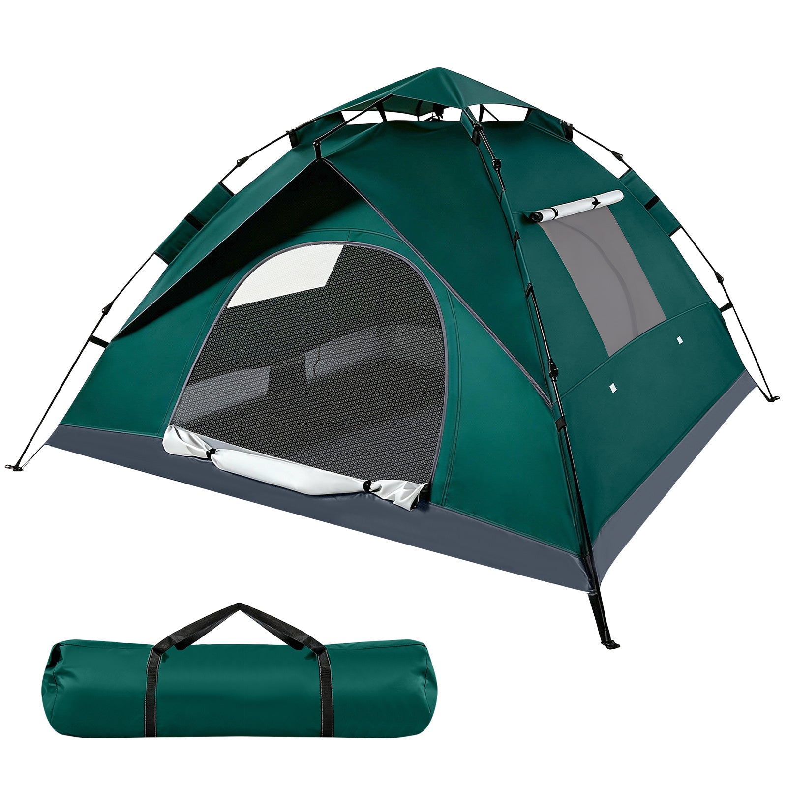 Camping Tent with Instant Pop-Up 215x215cm Family Shelter - green option