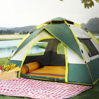 Camping Tent with Person Automatic Doors Windows Oxford Fabric - product gallery image 2