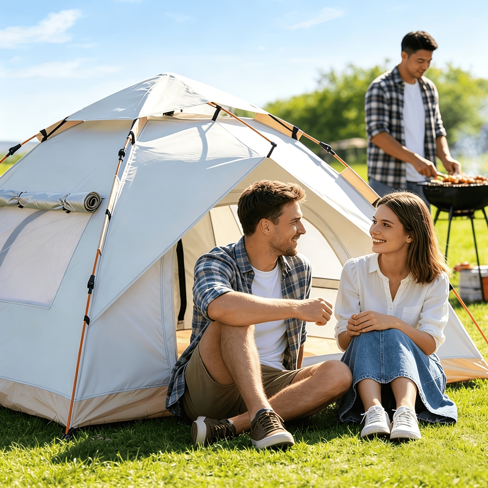 Camping Tent with Waterproof, Pop-Up 3-4 Person Instant Setup Dome - product gallery image 2