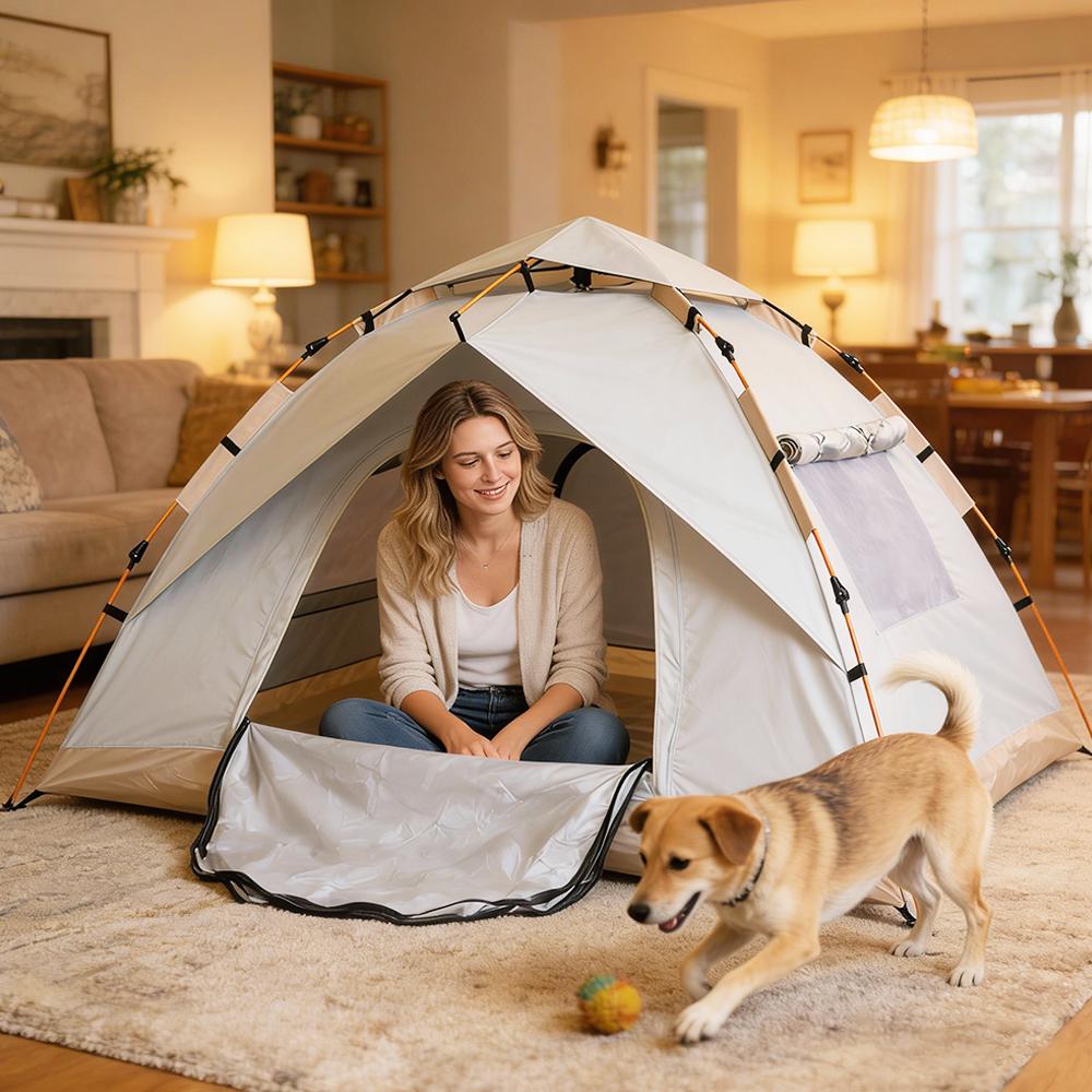 Camping Tent with Waterproof, Pop-Up 3-4 Person Instant Setup Dome - product gallery image 3