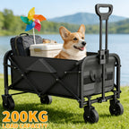 Camping Trolley with Foldable, Telescopic Handle, Wheels, 200kg - product gallery image 2