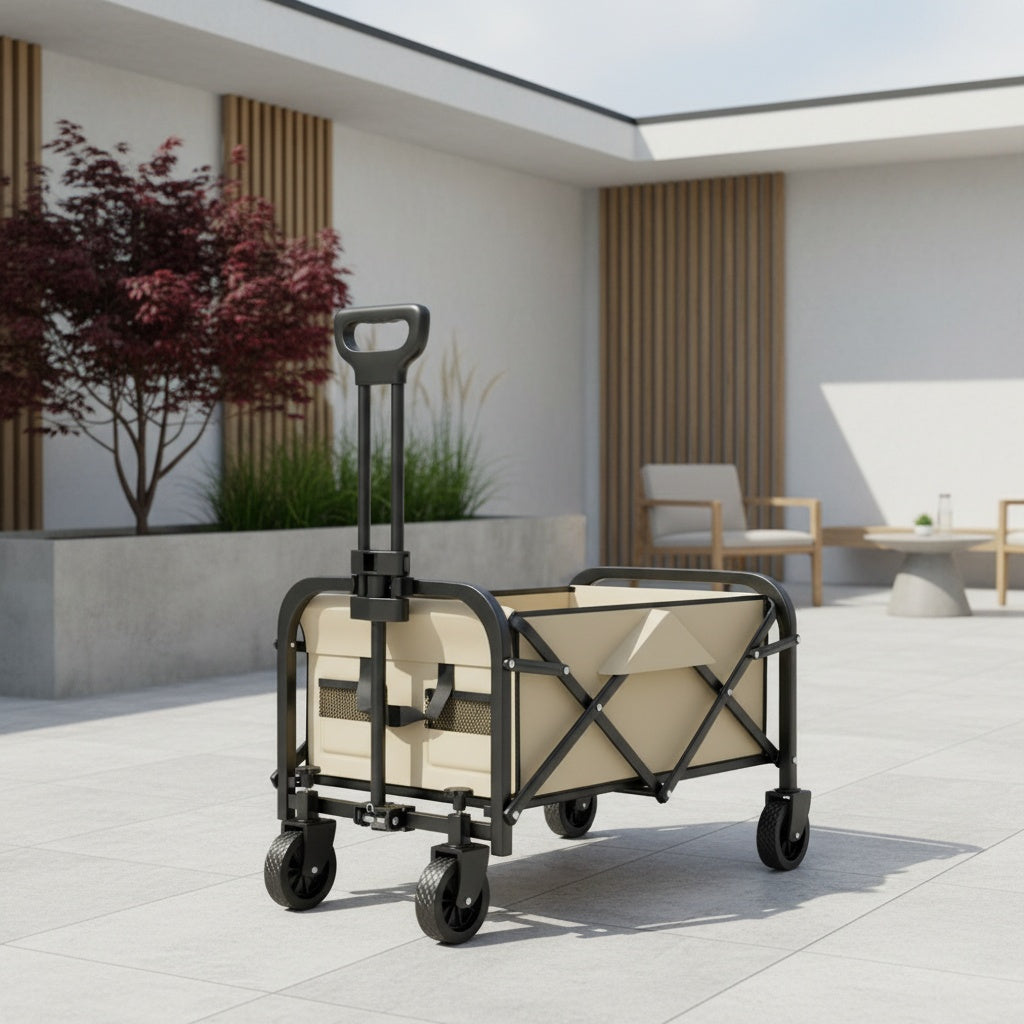 Camping Trolley with Foldable, Telescopic Handle, Wheels, 200kg - product gallery image 6