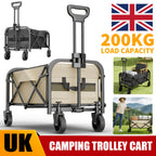 Camping Trolley with Foldable, Telescopic Handle, Wheels, 200kg