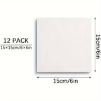 Canvas Board with Acrylic, 12 Pack, Square Boards 15x15cm 6x6 Inch Primed - product gallery image 6