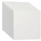 Canvas Board with Acrylic, 12 Pack, Square Boards 15x15cm 6x6 Inch Primed