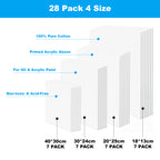 Canvas Board with Acrylic, 28 Pack, Boards Multi-Size 13x18 20x25 24x30 30x40cm - product gallery image 2