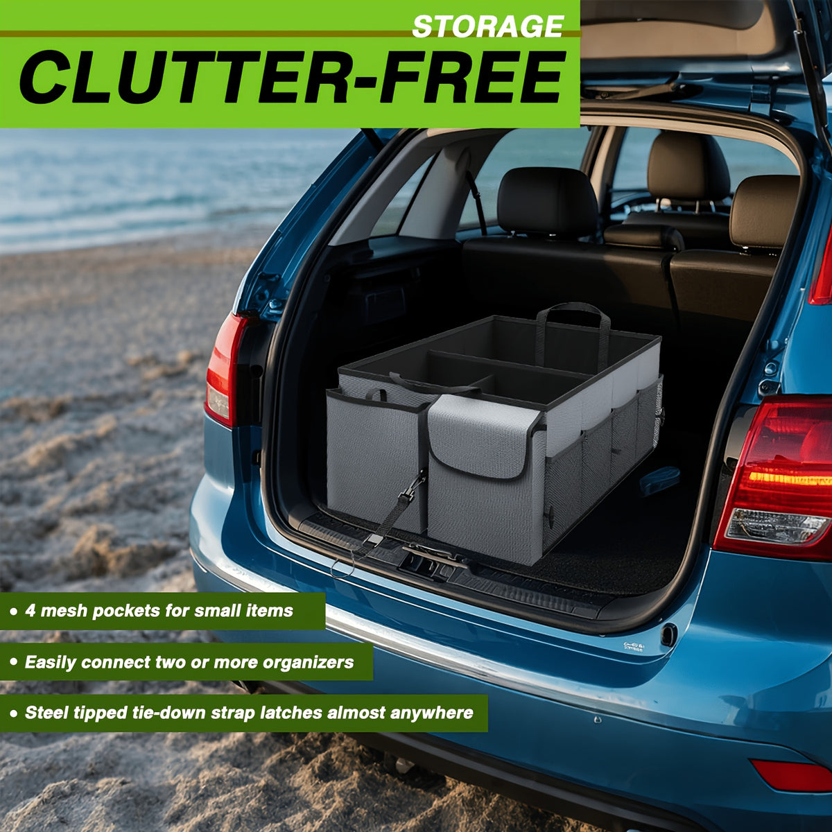 Car Boot Organiser with Car Trunk Organiser, Trunk Organiser Collapsible Truck Additions - product gallery image 2