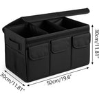 Car Boot Organiser with Foldable, Wheels, Lid Foldable Collapsible Storage Box 50x30cm - product gallery image 6