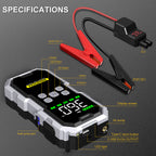 Car Jump Starter with 12V 9000A Peak Auto Battery Booster - product gallery image 9