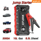 Car Jump Starter with KOPUO Portable 5000A Peak 2USB Type-C