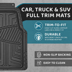 Car Mat with Non-Slip, Waterproof, 4 Piece, Heavy Duty Rubber Mats Piece Cut - product gallery image 14