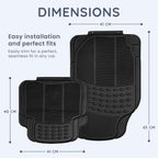 Car Mat with Non-Slip, Waterproof, 4pcs, 4 Packs, Universal Rubber Mats 4pcs Heavy Duty - product gallery image 4