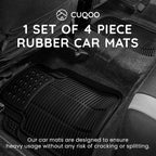 Car Mat with Non-Slip, Waterproof, 4pcs, 4 Packs, Universal Rubber Mats 4pcs Heavy Duty - product gallery image 6