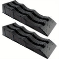 Car Ramps 4 Ton Plastic Kerb Ramps Wavy with 2pcs Ramp Heavy Duty Step Lift