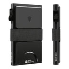 Card Holder with Lockable, Metal, Aluminium Pop-Up RFID Blocking Slim Metal
